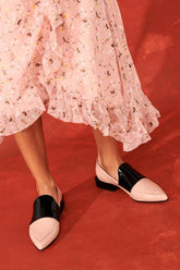 PU-Loafer mit Farbblockdesign und niedrigem Absatz